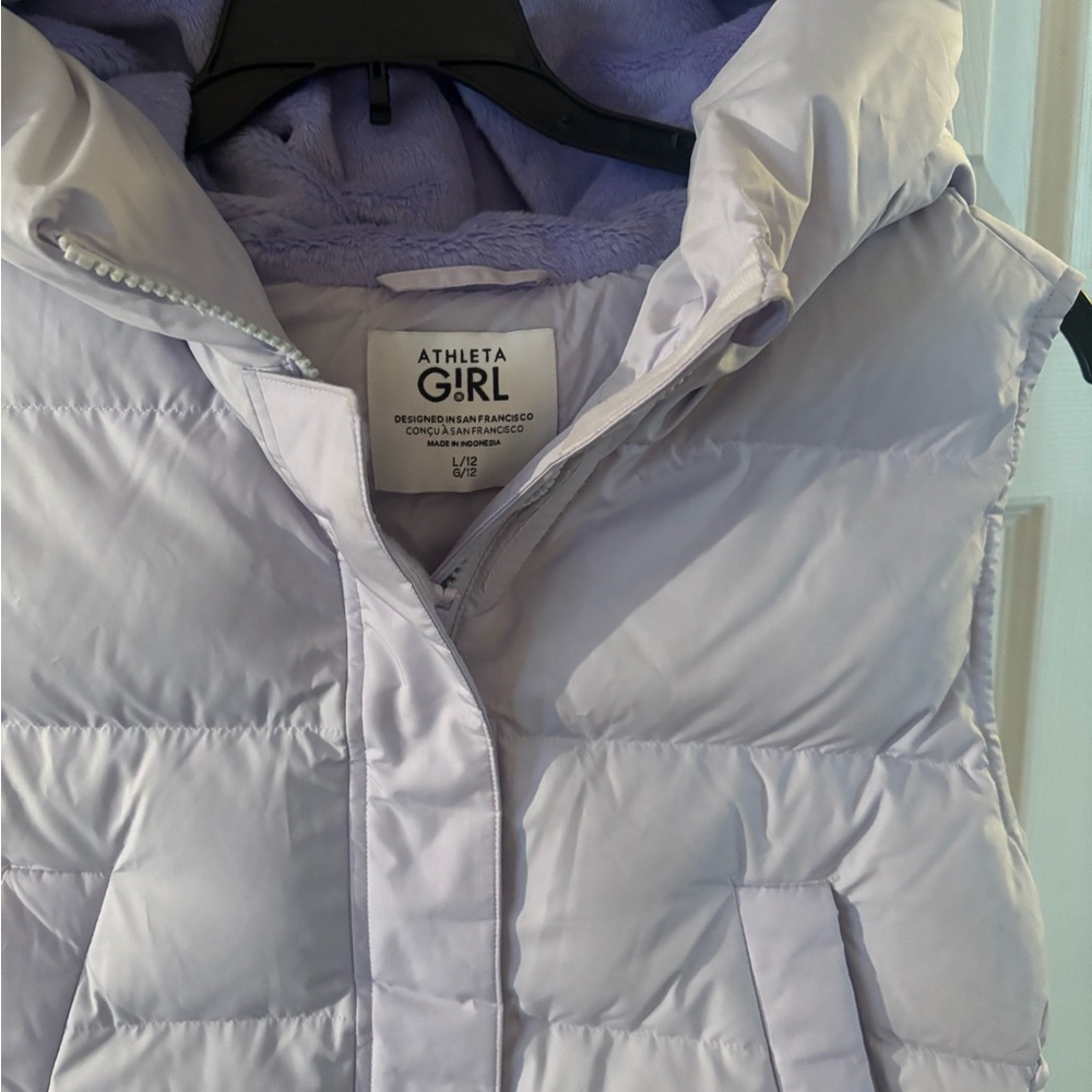 Athleta Light Purple Hooded Vest - Picture 2 of 6